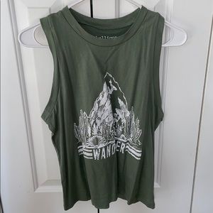 green tank top